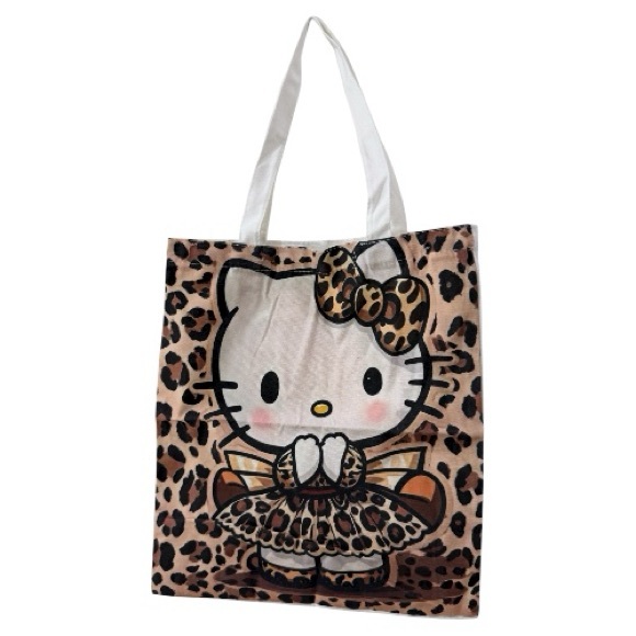 Hello Kitty by Sanrio Brown Leopard Tote Bag - Picture 4 of 8
